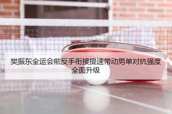 樊振东全运会前反手衔接提速带动男单对抗强度全面升级
